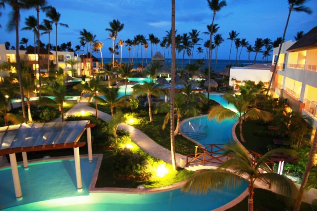 Ausblick Zimmer 5363 bei Nacht Secrets Royal Beach Punta Cana - Adults only