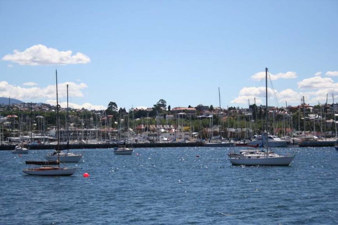 Blick auf den Hafen Wrest Point Hotel Casino