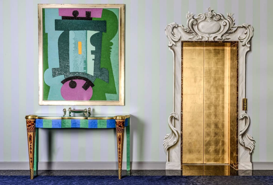 Barock-moderne Lobby des Bülow Palais Relais & Châteaux Hotel Bülow Palais