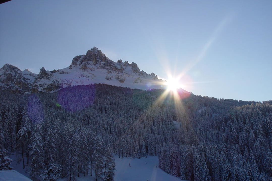 "Sonnenaufgang vom Zimmer" Piccolo Hotel Obereggen (Nova Ponente
