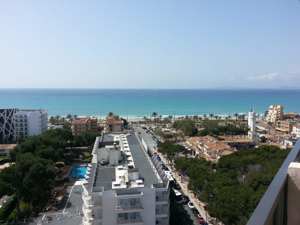 Blick vom Balkon 12 Etage, Meerblick Hotel Obelisco