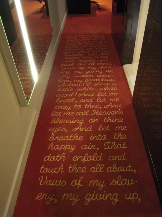 Teppich-Gedicht Park Plaza Westminster Bridge London