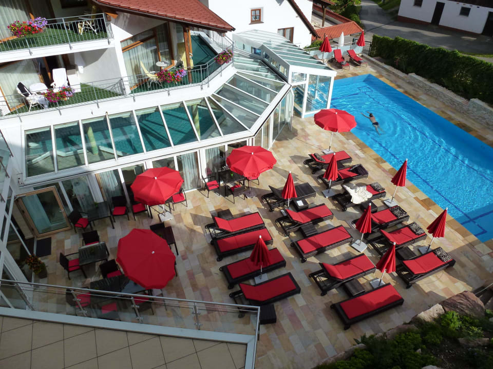 Schöner Ausblick vom Balkon Naturparkhotel Adler