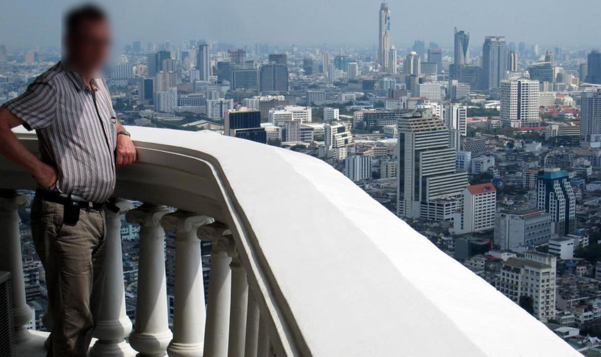 Balcony of the 55th floor suite Tower Club At Lebua