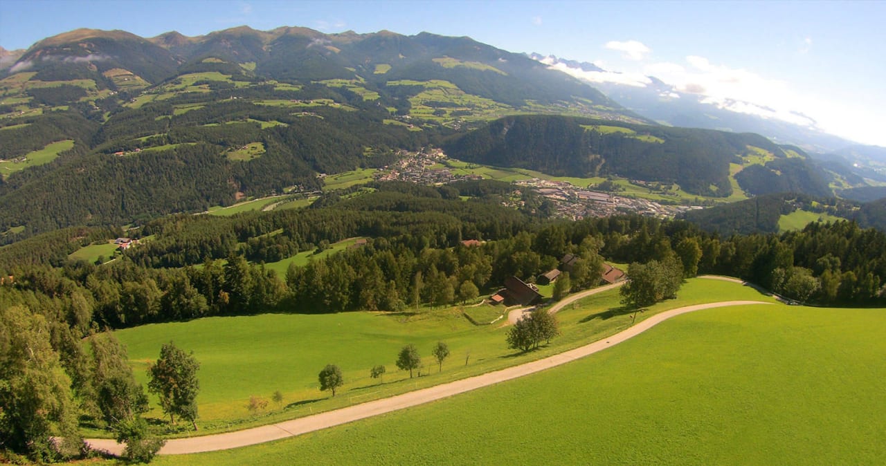 Panoramablick über das Pustertal Ferienwohnung Lechnerhof