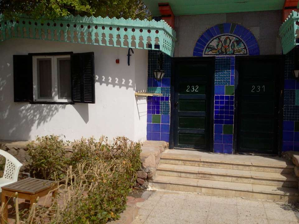 Frontansicht unseres Bungalow Zimmer 232 Ghazala Beach