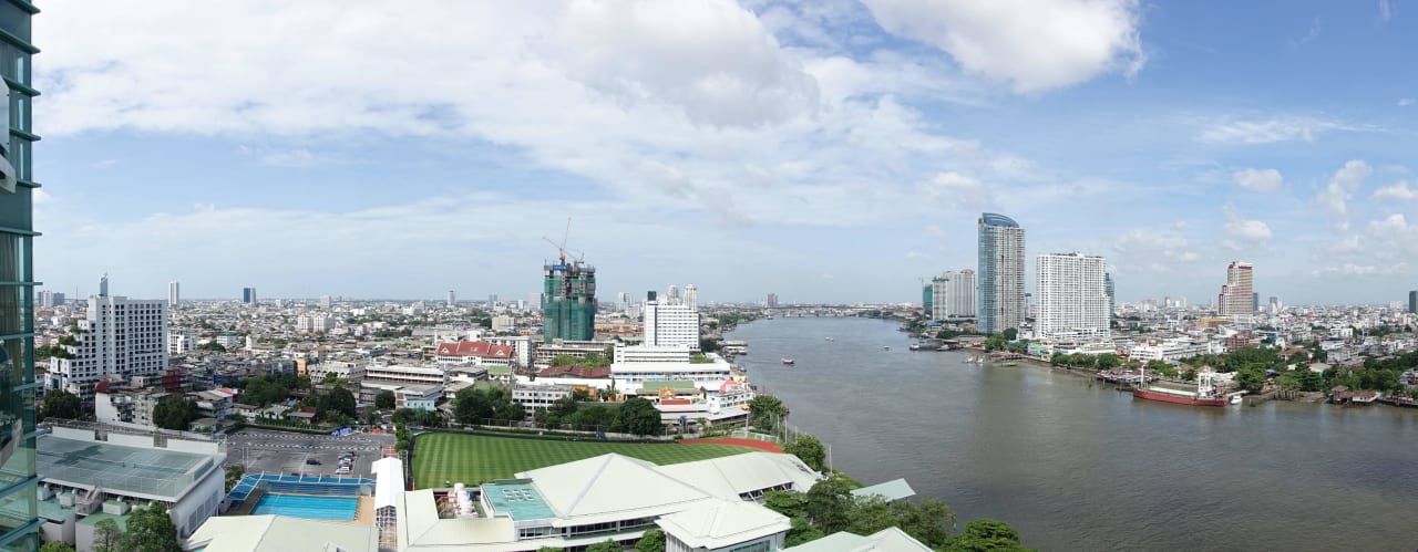 Ausblick vom Balkon Chatrium Hotel Riverside Bangkok