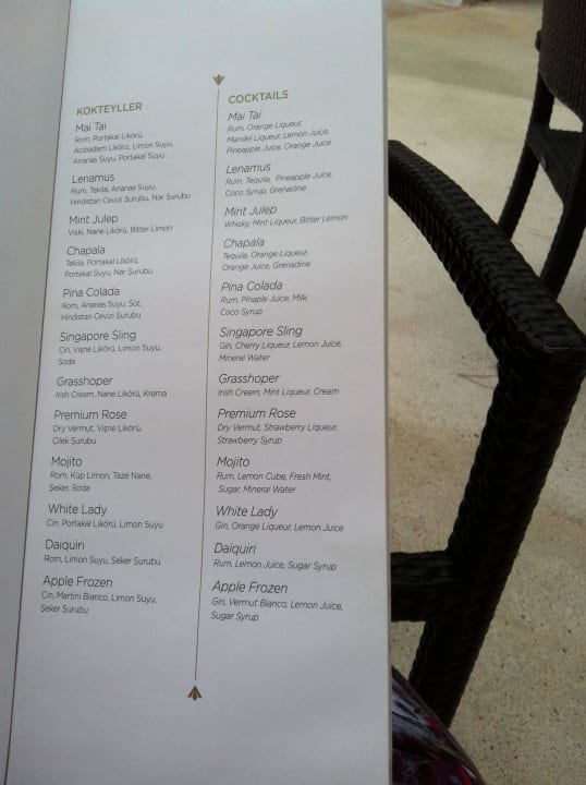 Grosse Auswahl an Cocktails Rixos Premium Tekirova