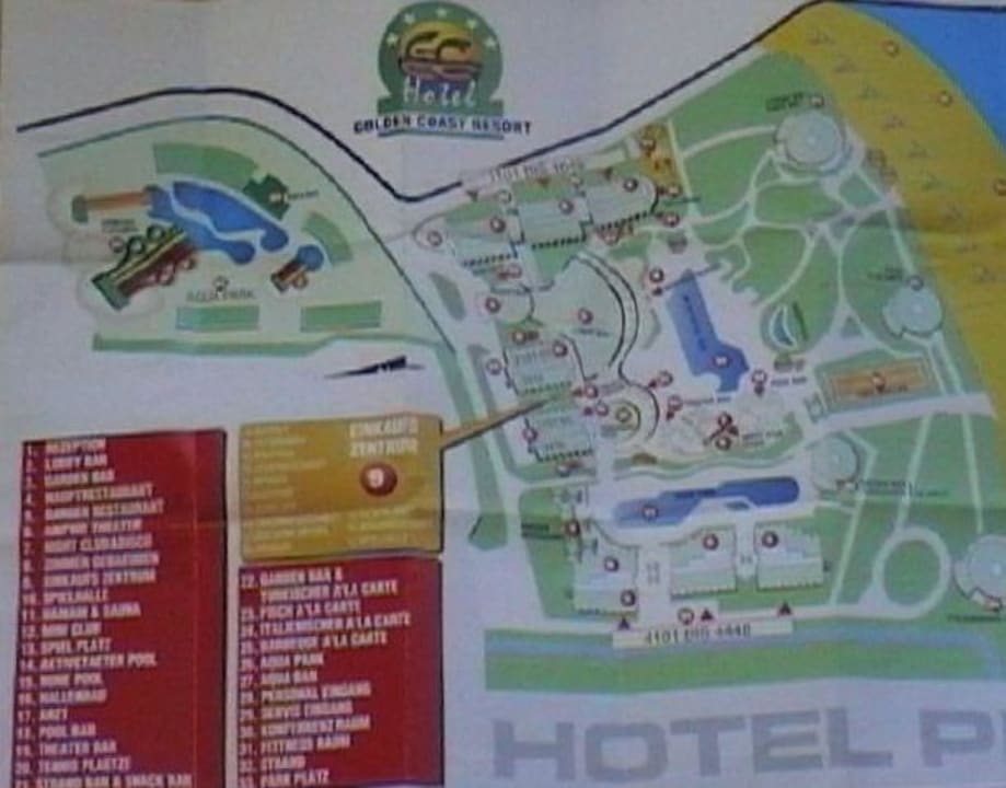 Lageplan der Hotelanlage VONRESORT Golden Coast