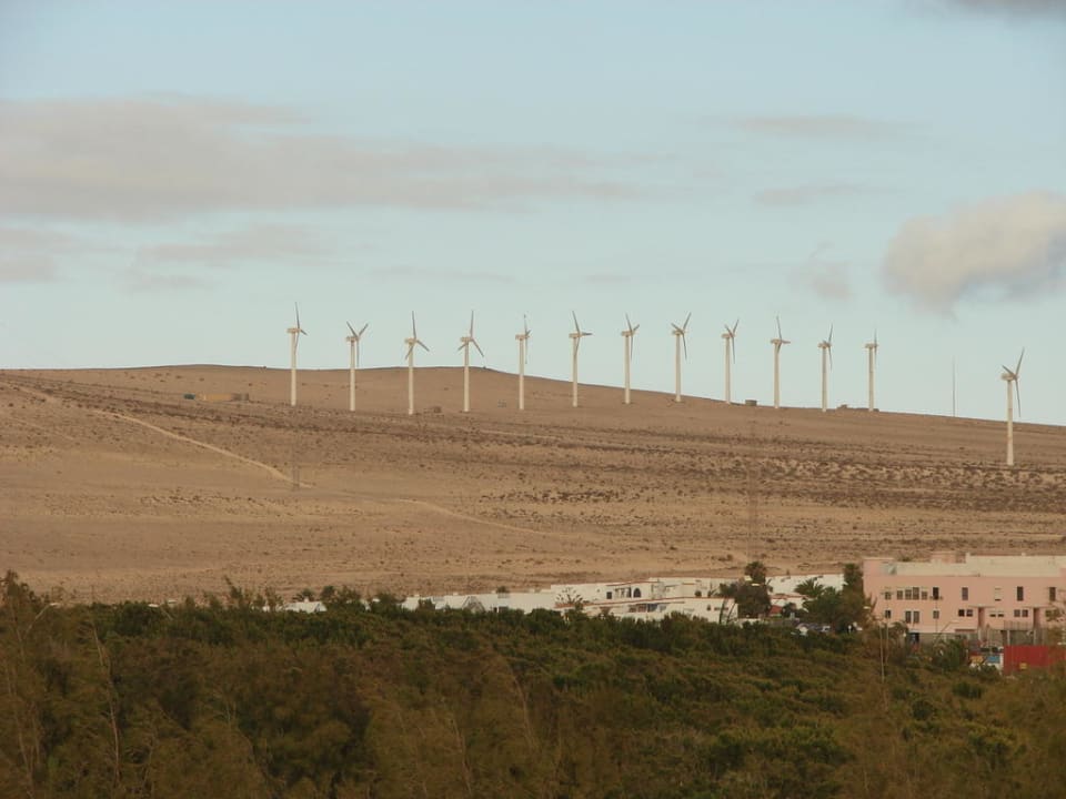 Widok z balkonu wiatraki w Costa Calma SBH Costa Calma Beach Resort