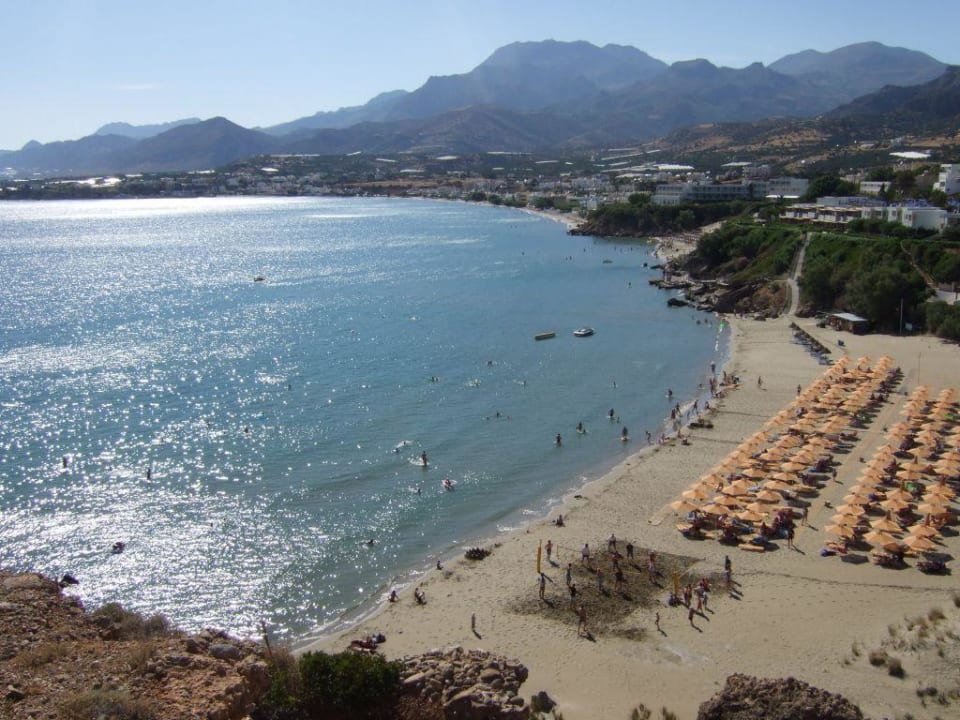 Blick über den strand richtung makri gialos Atlantica Mikri Poli Crete