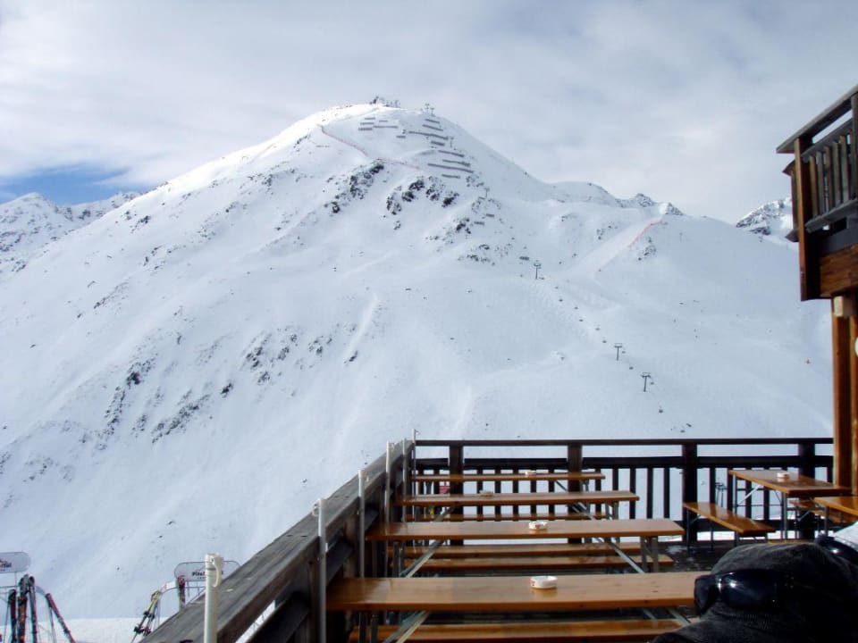 Blick von Rifflsee-Hütte Richtung Grubenkopf Hotel Garni Rifflsee