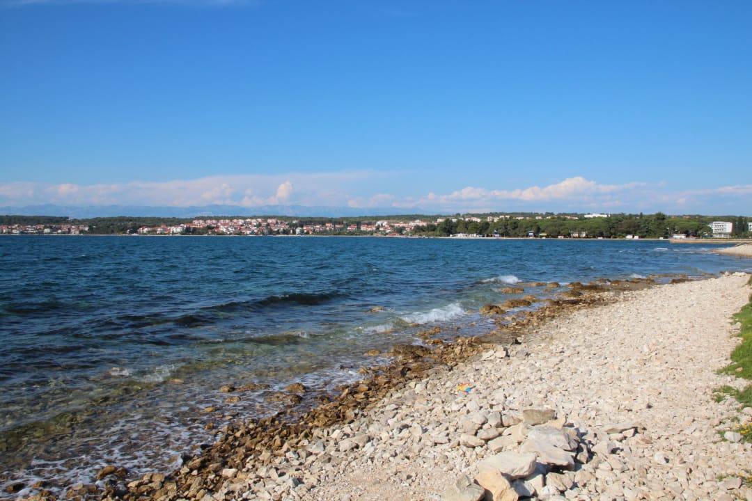 Das Hotel liegt zwischen den Bäumen rechts Falkensteiner Hotel Adriana