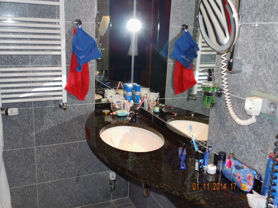 Badezimmerbereich Recknitztal-Hotel Marlow