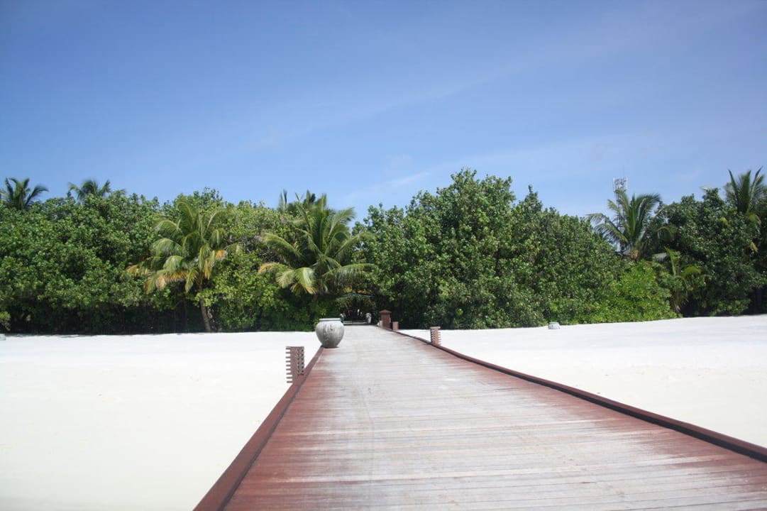 Weg von Wasservilla zur Insel Sun Siyam Olhuveli