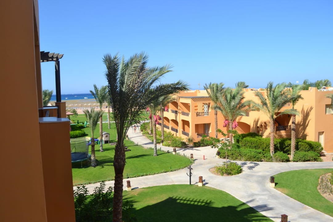 Ausblick vom Balkon unseres Zimmers Stella Beach Resort & Spa Makadi Bay