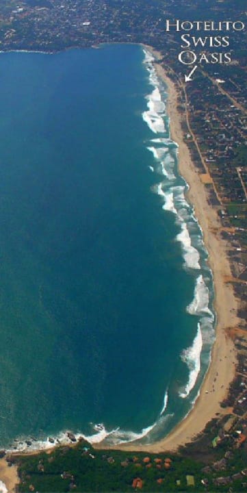 Hier befinden wir uns, im Herzen der Playa Zicatel Hotelito Swiss Oasis