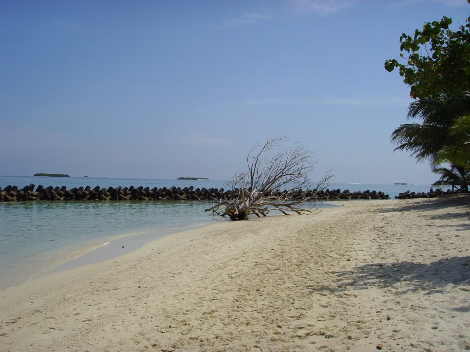 Strand vor den O-Beach-Villas Kuredu Island Resort & Spa