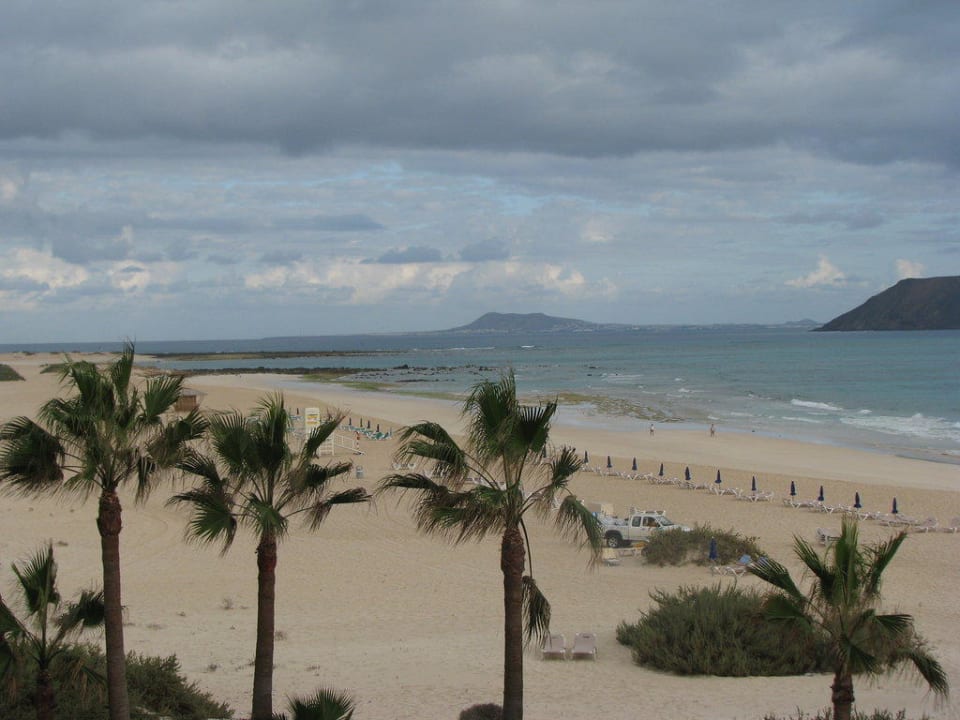 Blick vom Balkon auf den Strand Hotel Riu Palace Tres Islas