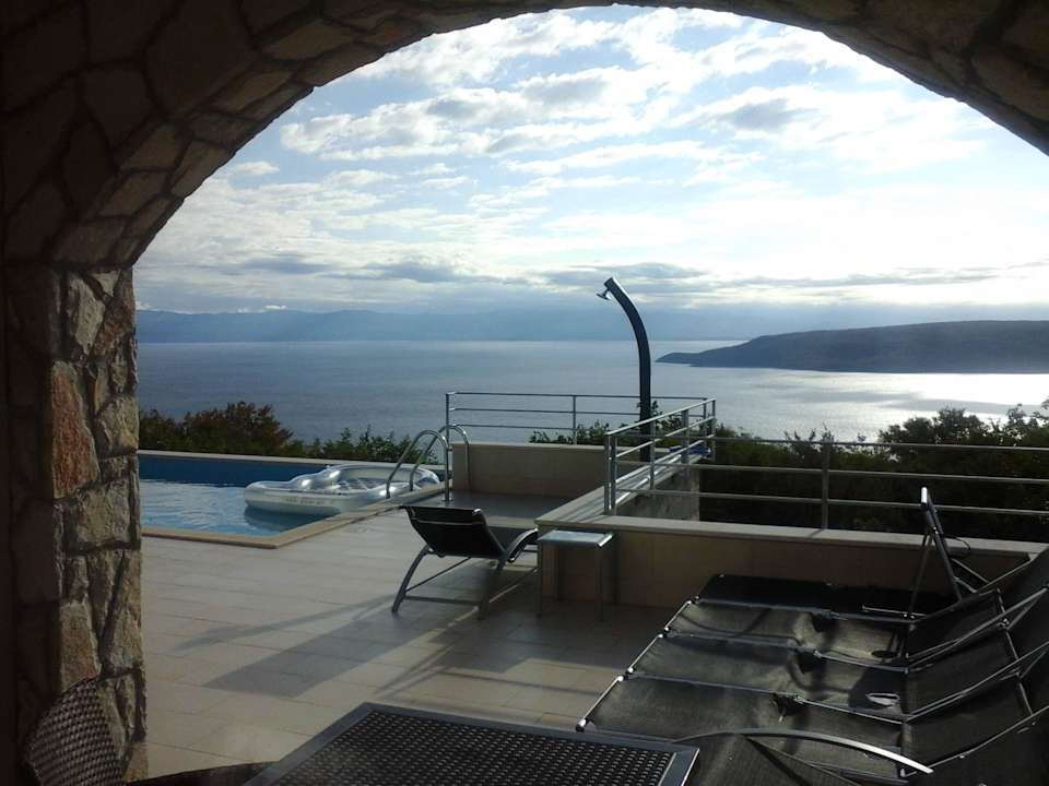 Ausblick von Terrasse aus Ferienhaus Zagore 77