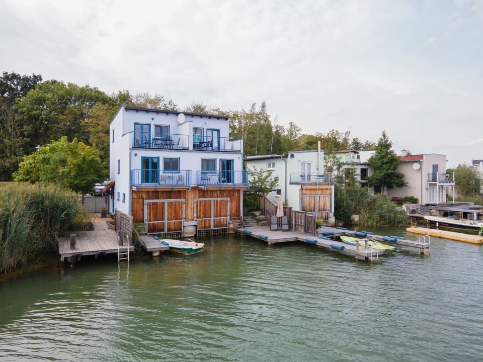 Außenansicht Ferienhaus Seepferdchen im Hainer See