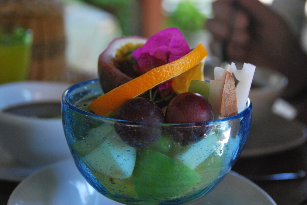 Obstbecher beim Frühstück Villa Seewoo