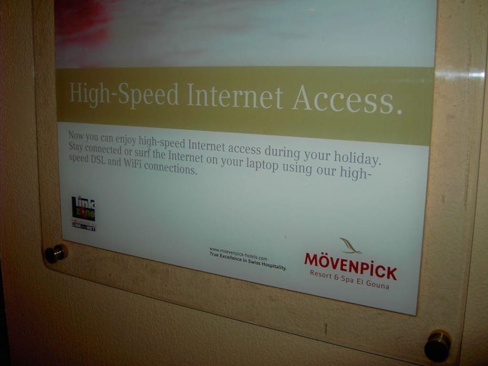 WLan Hinweis Mövenpick Resort & Spa El Gouna