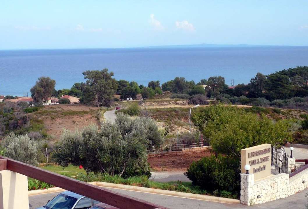 Blick vom Balkon Hotel Livadakia Village