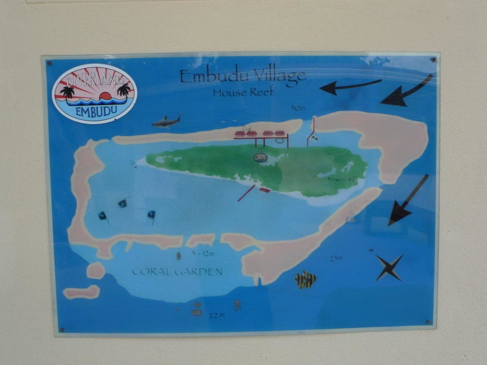 Übersicht an der Tauchschule Embudu Village