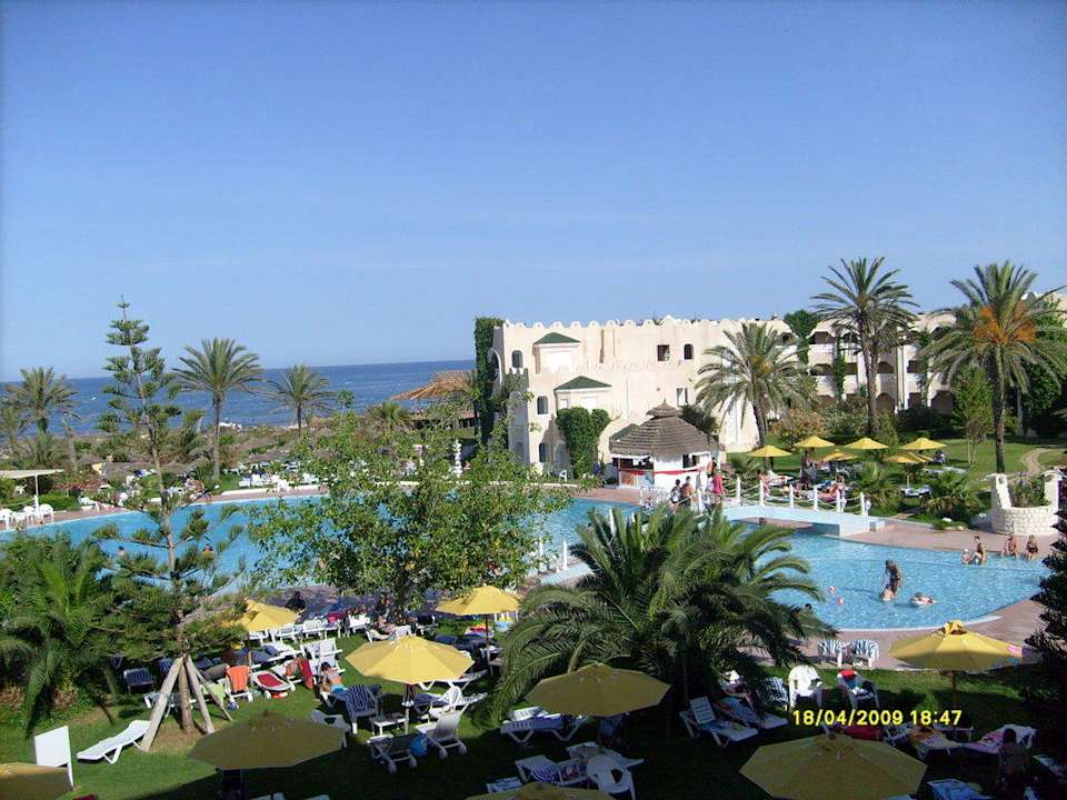 Ausblick von der Terrasse Mahdia Beach & Aquapark