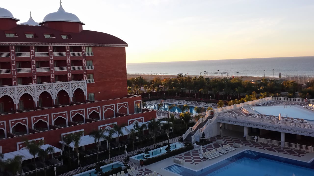 Blick vom Balkon Royal Taj Mahal Hotel