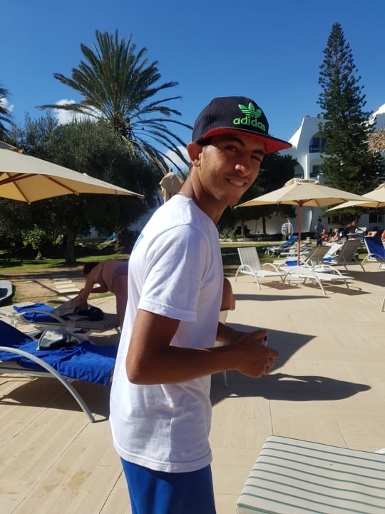 Yassine  (Animation) ist immer gut gelaunt Hotel Marhaba Beach