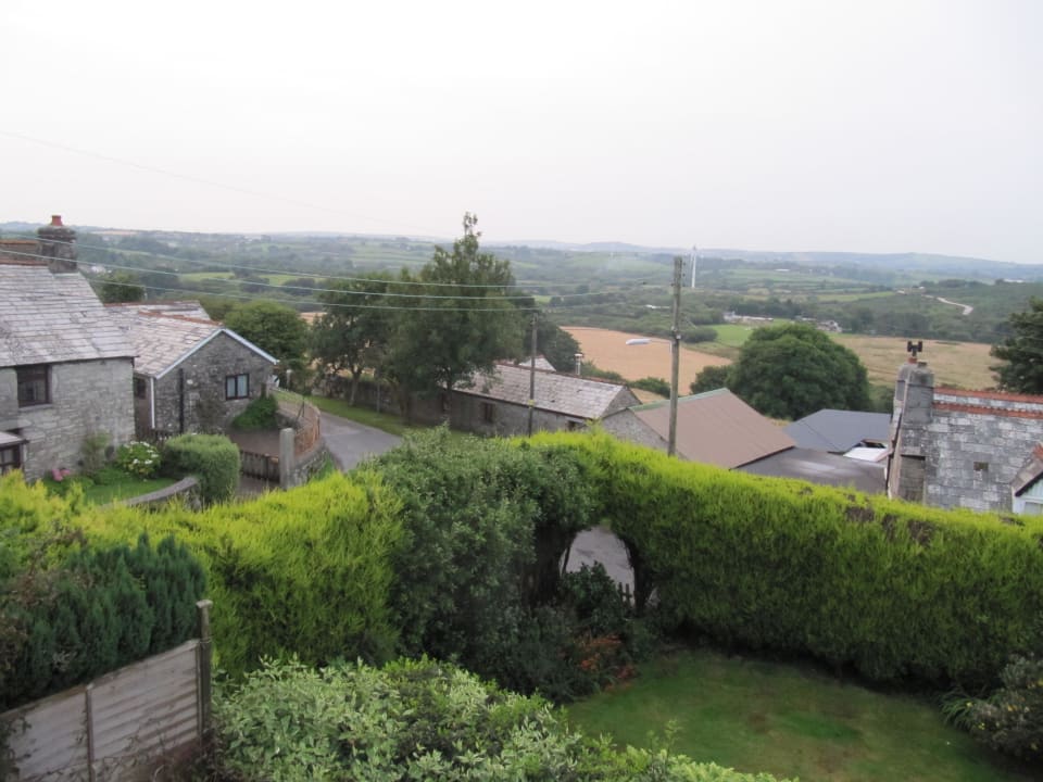Blick aus Zimmer Fowey Bed & Breakfast Rescorla Farm House