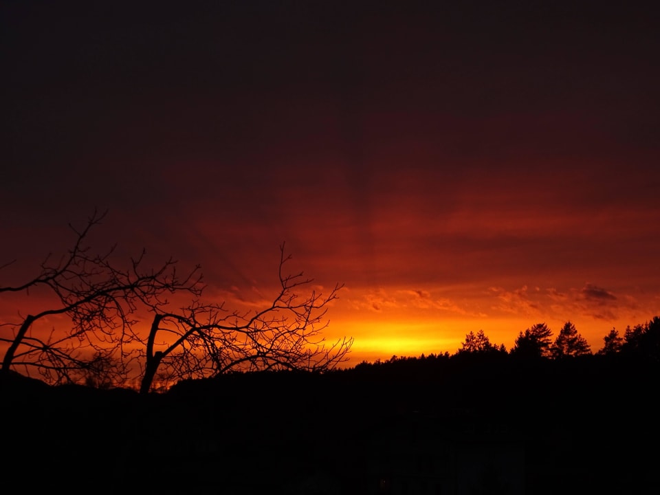 Sonnenuntergang im März Pension Oleander