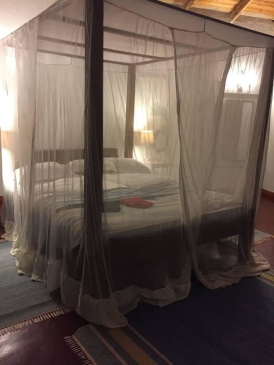 Bett mit Moskitonetz Tloma Mountain Lodge