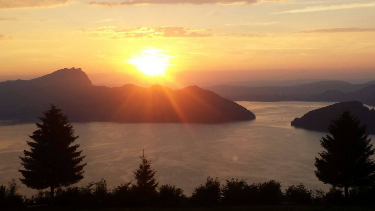 Sonnenuntergang Seeblick Höhenhotel
