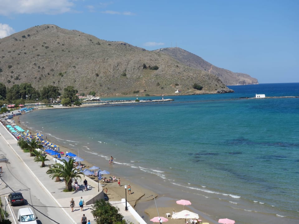 Blick vom Balkon Richtung Ort und Hafen Hotel Corissia Princess