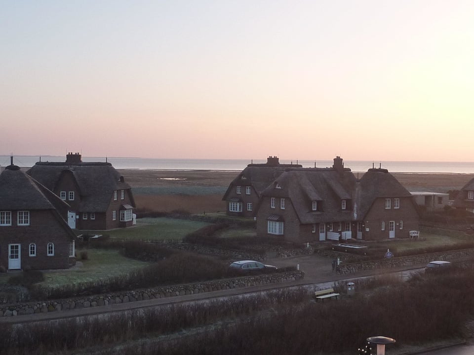 Balkonblick auf das Wattenmeer Dünenhotel Alt-Rantum