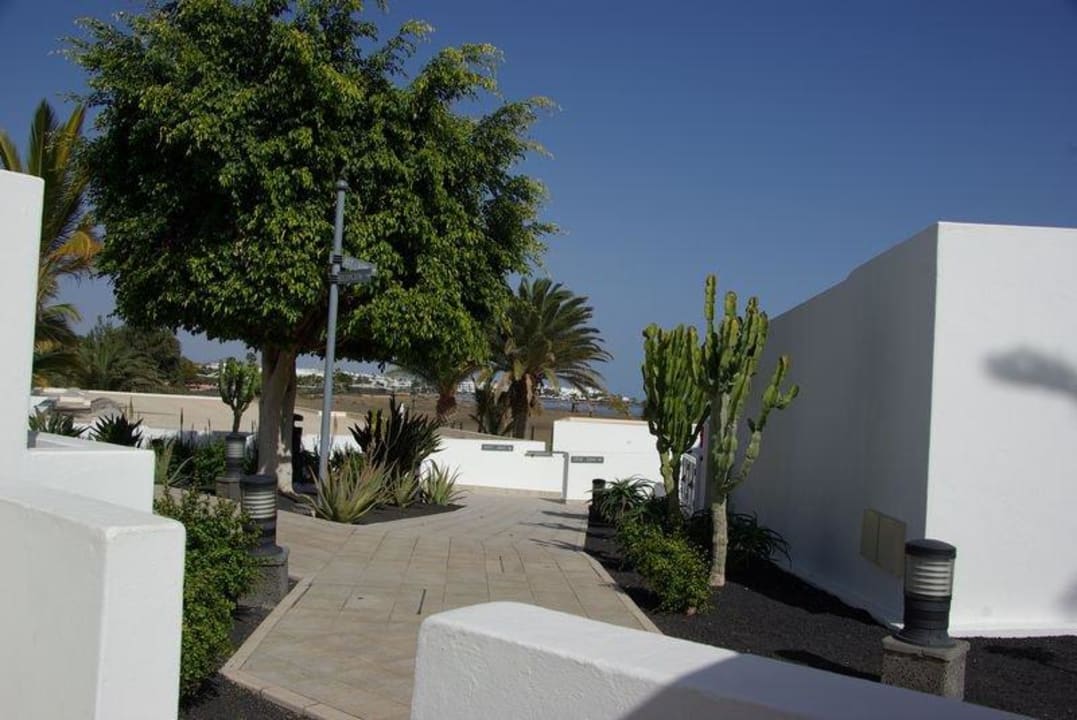 Blick von der Terrasse auf die Anlage Hotel Las Costas