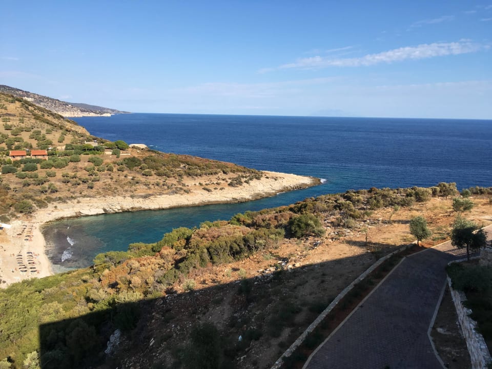 Blick auf den Strand vom Superiorzimmer  Aeolis Thassos Palace