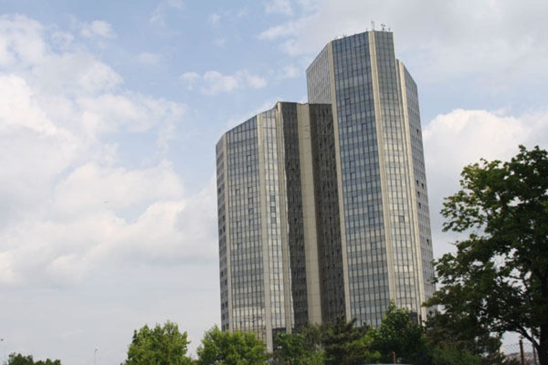 Blick aufs Hotel Grand Hotel Prague Towers