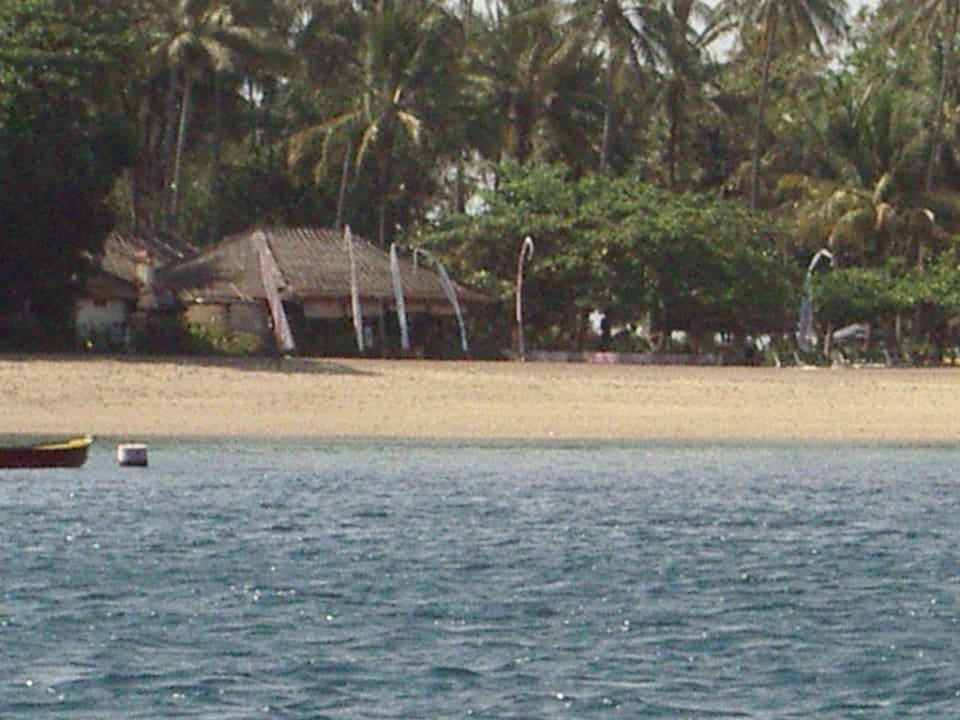 Strand von der Bucht aus fotografiert Kila Senggigi Beach Lombok
