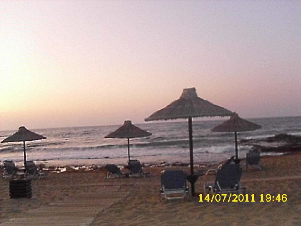 Strand in Abenddämmerung Phãea Cretan Malia