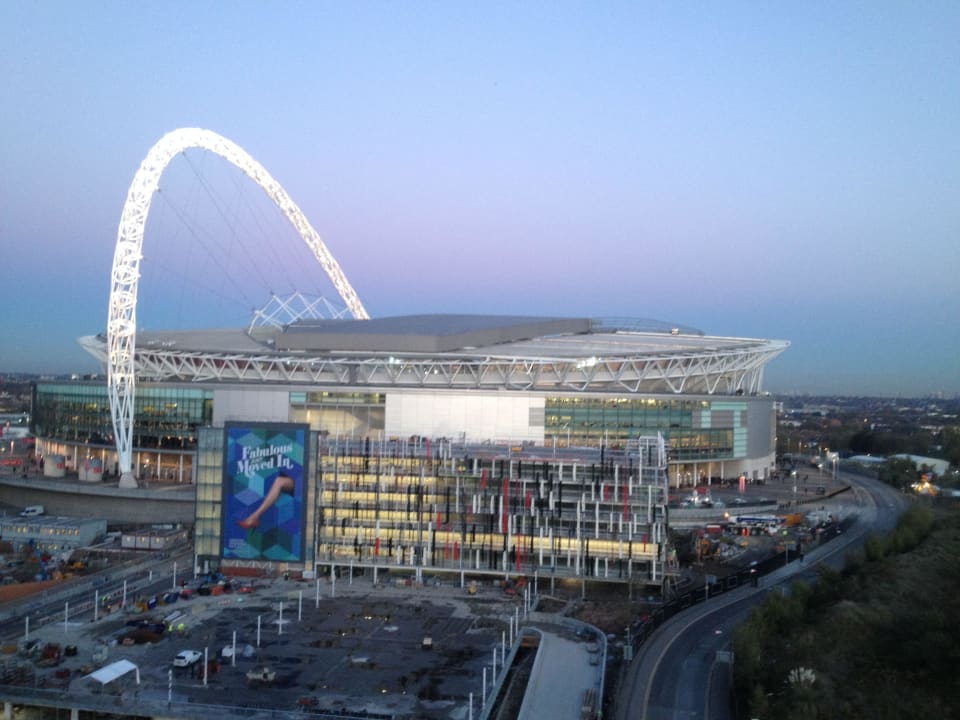 Wembley Stadion Ausblick aus dem Zimmer Hotel ibis London Wembley