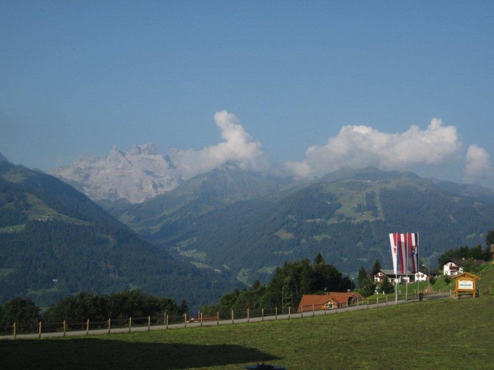 Blick vom Balkon, Zimmer 204 Hotel Fernblick Montafon
