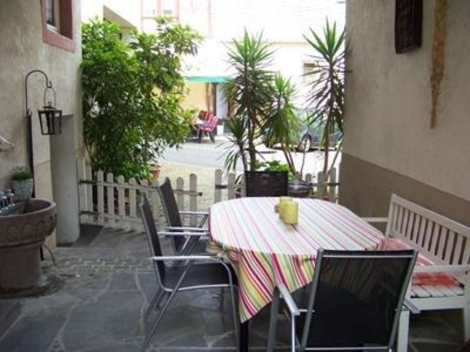 Windgeschützte Sitzecke Ferienhaus Sieglinde