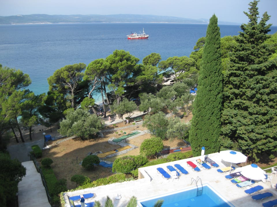 Ausblick von unserem Zimmer Bluesun Hotel Maestral