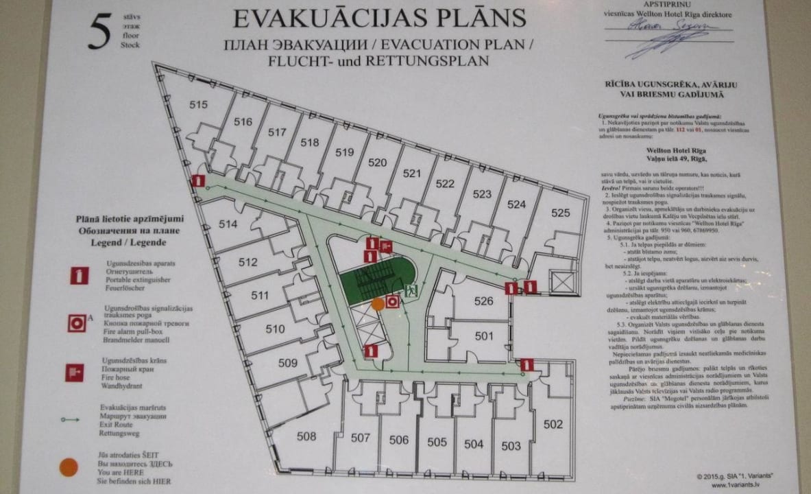 5th floor Wellton Riga Hotel & SPA