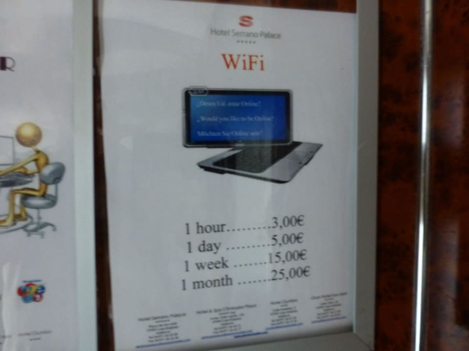 Internet kostet Hotel Serrano Palace