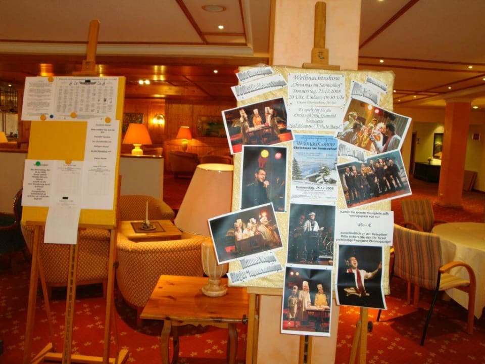 Infos in der Lobby Arcadia Sonnenhof